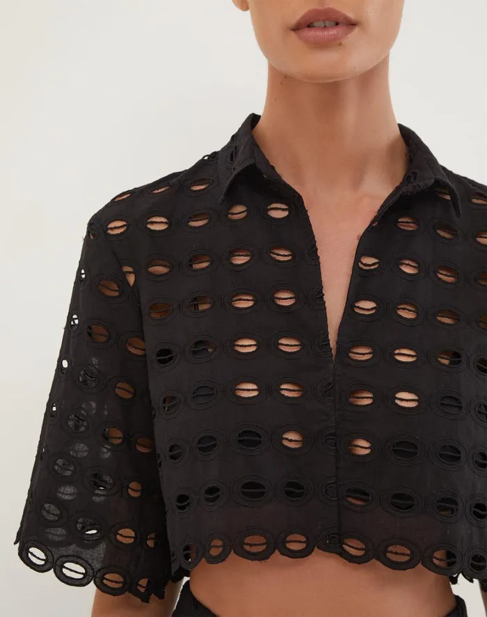 Women ViX Paula Hermanny Matching Sets Lauren Blouse 8211 Black