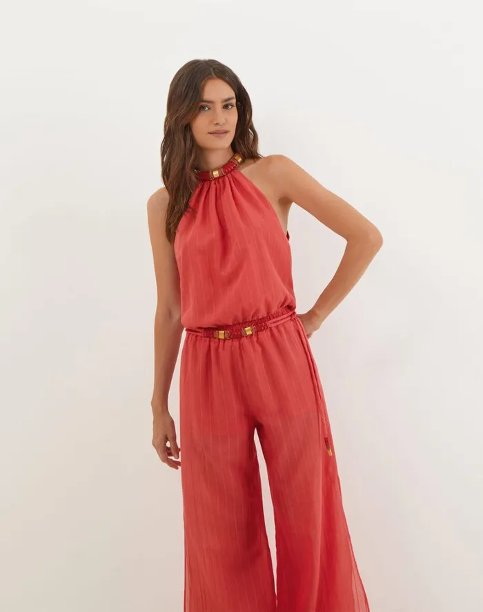 Women ViX Paula Hermanny Matching Sets Sally Blouse 8211 Raspberry