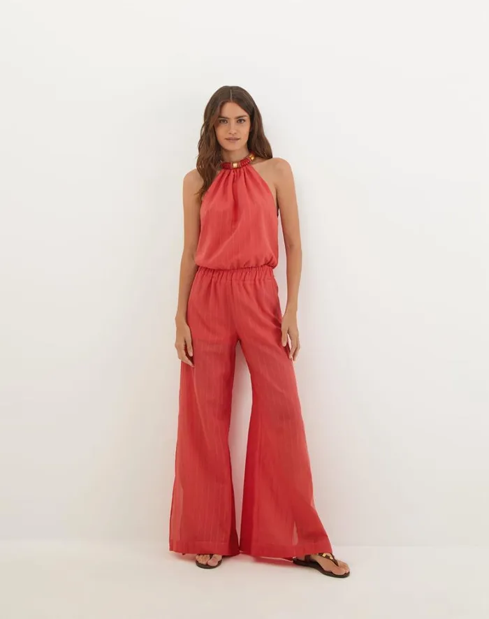 Women ViX Paula Hermanny Matching Sets Sally Blouse 8211 Raspberry