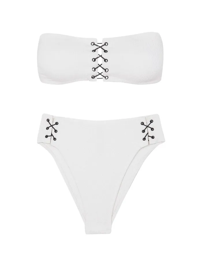 Women ViX Paula Hermanny Tops Firenze Blair Bandeau Top 8211 White