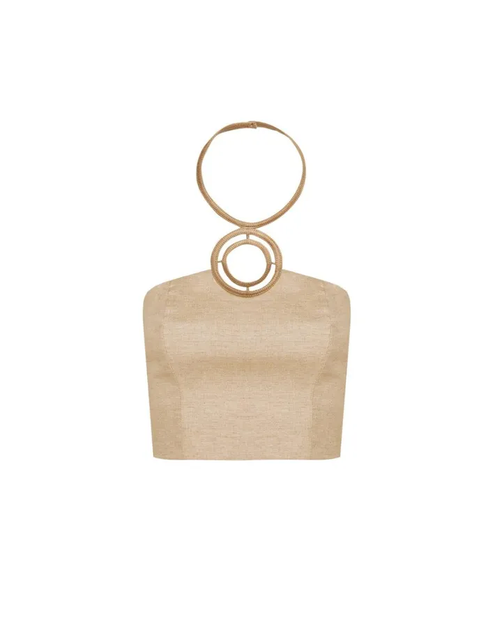 Women ViX Paula Hermanny Tops Jane Detail Top 8211 Natural