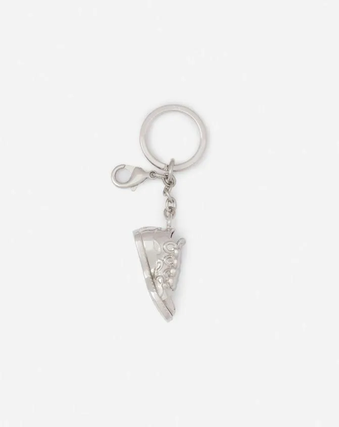 Women Wallets and Small Leather Goods Lanvin Curb Sneakers Brass Key Ring Silver