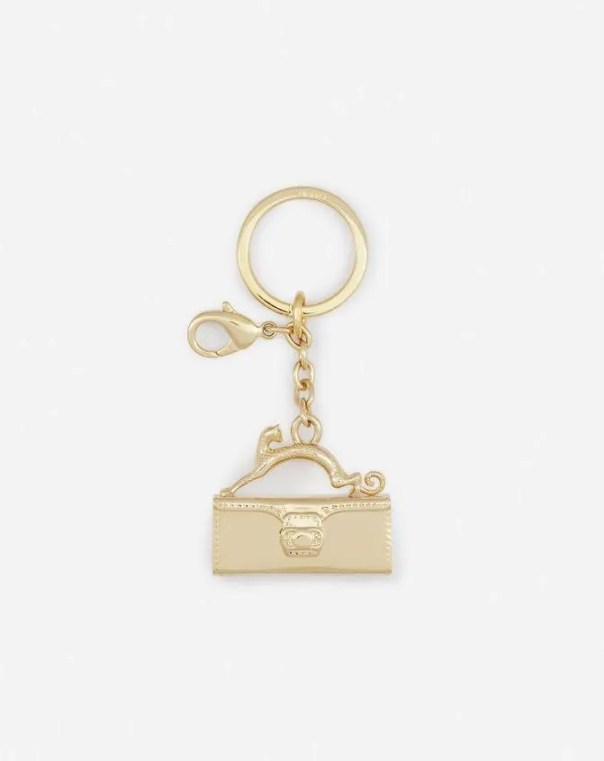 Women Wallets and Small Leather Goods Lanvin Pencil Cat Brass Key Ring Gold