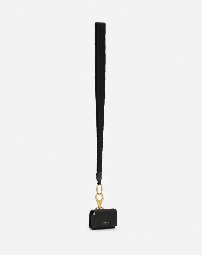 Women Wallets and Small Leather Goods Lanvin Signature Leather Case For Airpods Pro Black Women Wallets and Small Leather Goods Lanvin Signature Leather Case For Airpods Pro Black