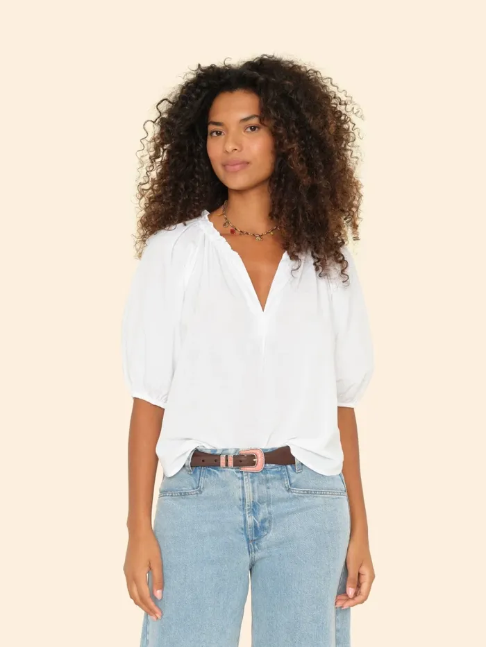 Women White Jules Top Tops XRENA Women White Jules Top Tops XRENA