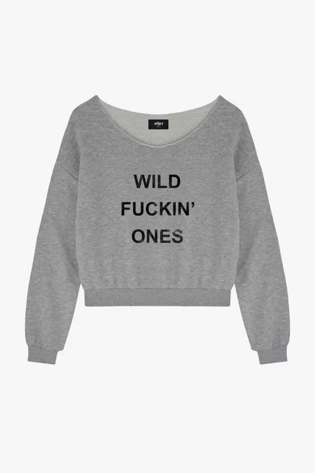 Women Wild Fuckin Ones Slogan Sweatshirt OTHER HOODIES and SWEATS