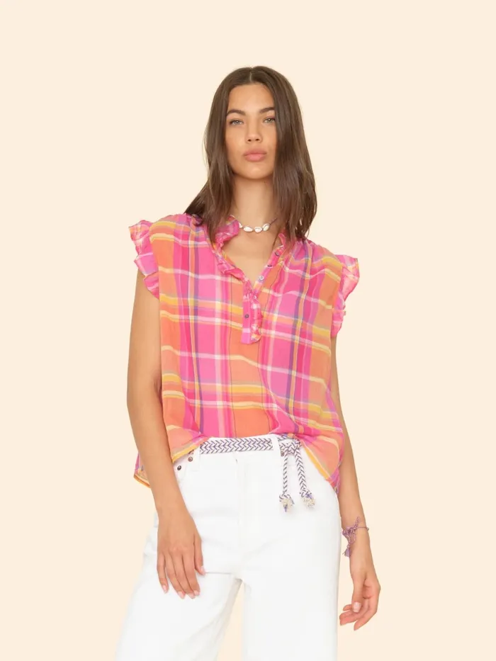 Women XRENA Coral Blaze Brenna Top Tops