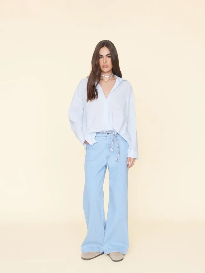 Women XRENA Light Blue Lucca Denim Pant Pants and Jumpsuits