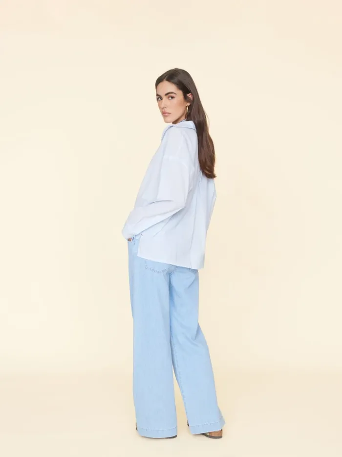 Women XRENA Light Blue Lucca Denim Pant Pants and Jumpsuits