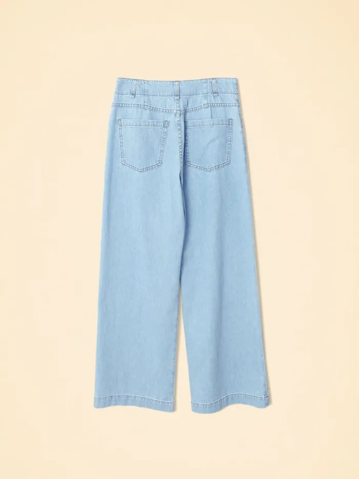 Women XRENA Light Blue Lucca Denim Pant Pants and Jumpsuits