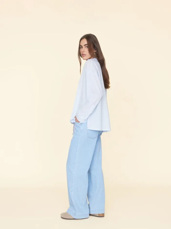 Women XRENA Light Blue Lucca Denim Pant Pants and Jumpsuits