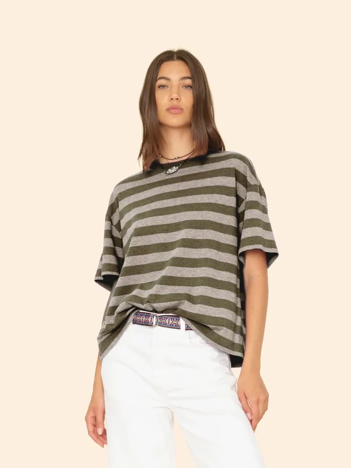 Women XRENA Olive Stone Palmer Tee Sweats and Tees