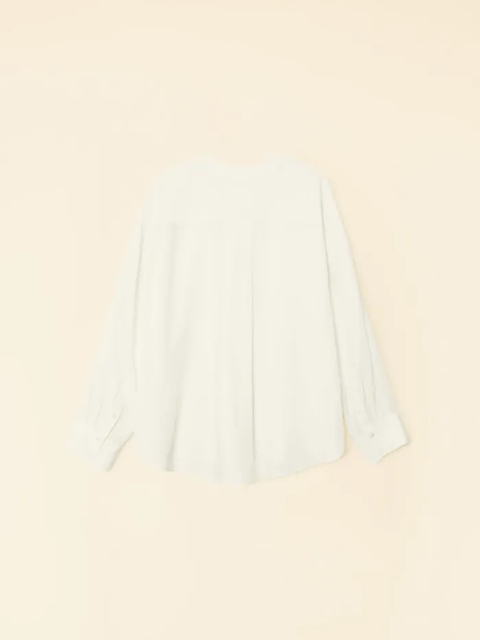 Women XRENA White Agate Frances Silk Shirt Shirts Women XRENA White Agate Frances Silk Shirt Shirts