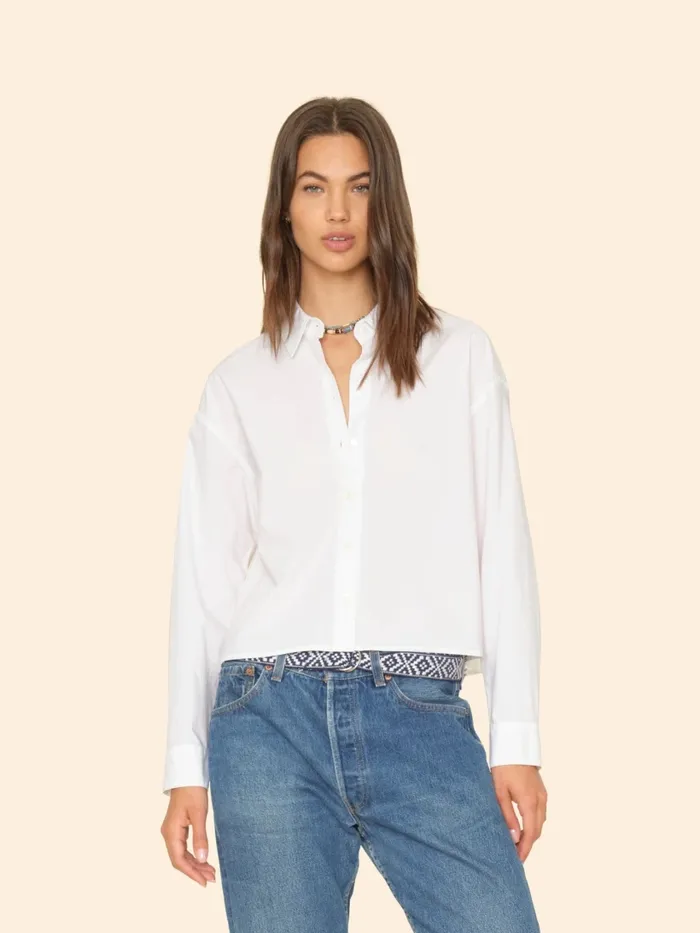 Women XRENA White Dawson Crisp Shirt Shirts