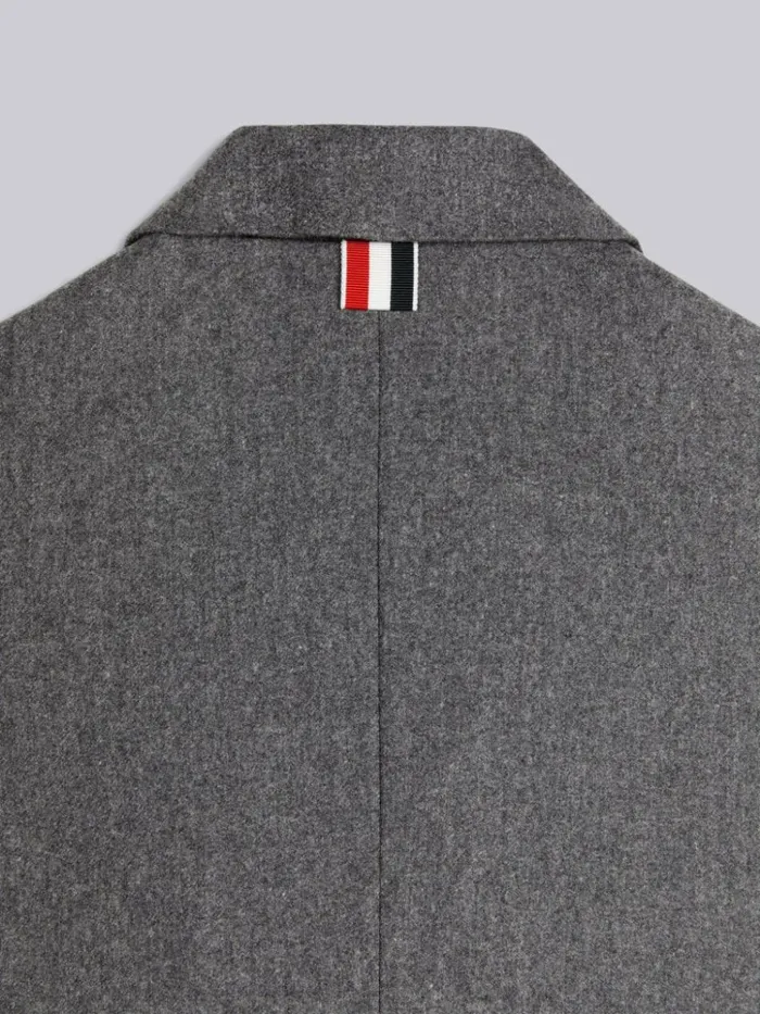 Wool Flannel Tonal Engineered 4bar Classic Sport Coat Medium Grey GirlsBoys Thom Browne Jackets And Outerwear