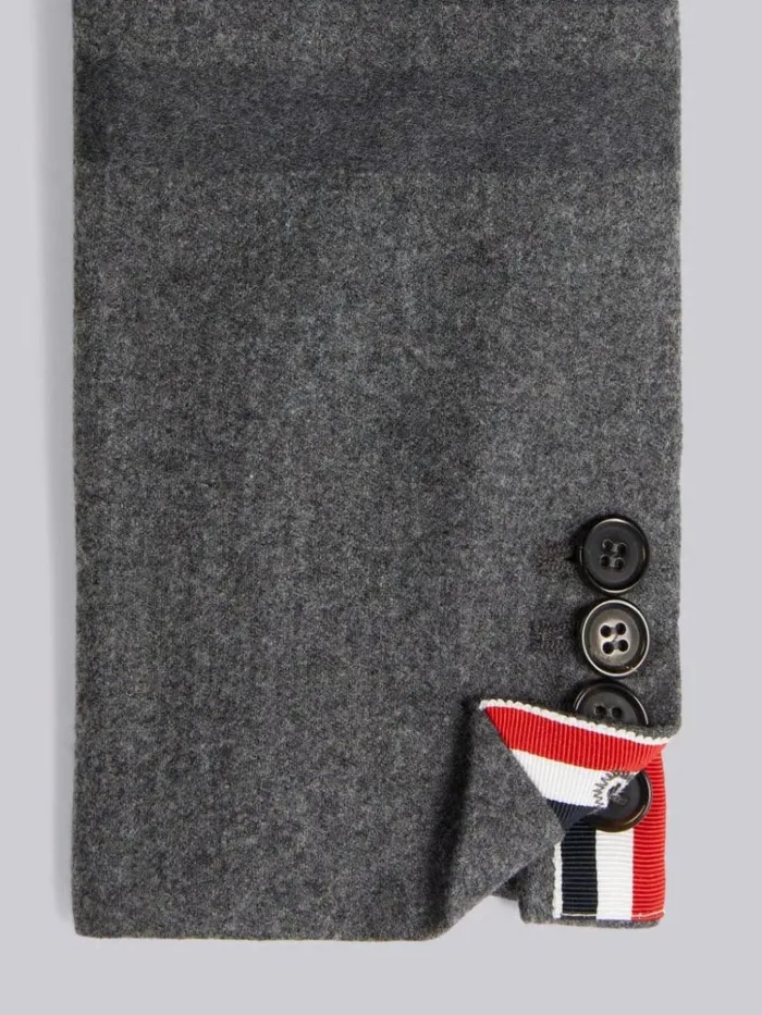 Wool Flannel Tonal Engineered 4bar Classic Sport Coat Medium Grey GirlsBoys Thom Browne Jackets And Outerwear