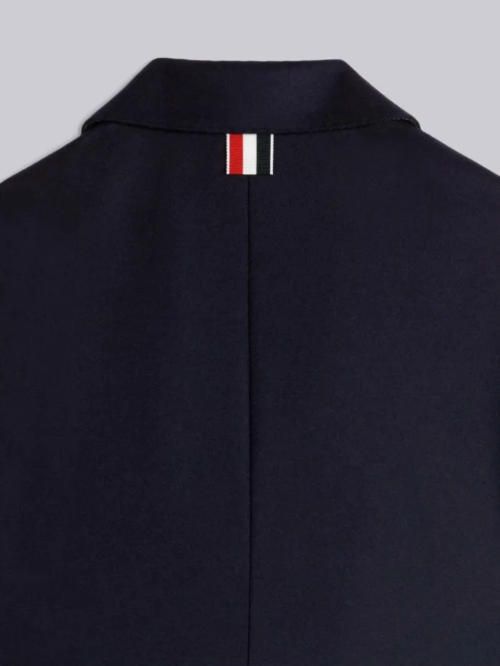 Wool Flannel Tonal Engineered 4bar Classic Sport Coat Navy GirlsBoys Thom Browne Jackets And Outerwear