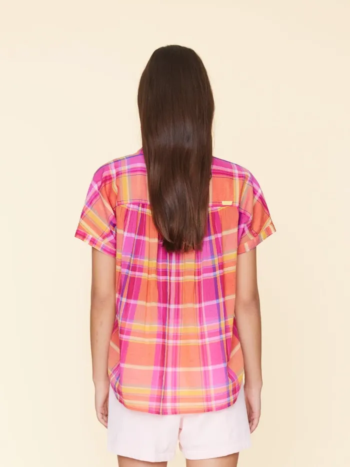 XRENA Shirts Women Coral Blaze Paxton Shirt XRENA Shirts Women Coral Blaze Paxton Shirt