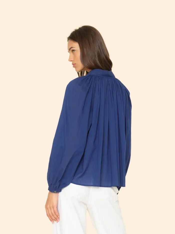 XRENA Shirts Women Marine Blue Fabienne Shirt XRENA Shirts Women Marine Blue Fabienne Shirt