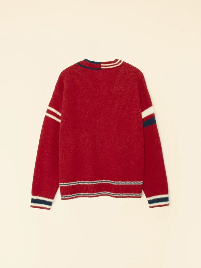 XRENA Sweaters and Jackets Women Red Blue Carey Cardigan XRENA Sweaters and Jackets Women Red Blue Carey Cardigan