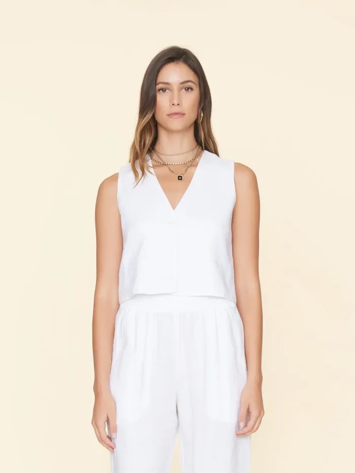 XRENA Sweaters and Jackets Women White Vida Vest XRENA Sweaters and Jackets Women White Vida Vest
