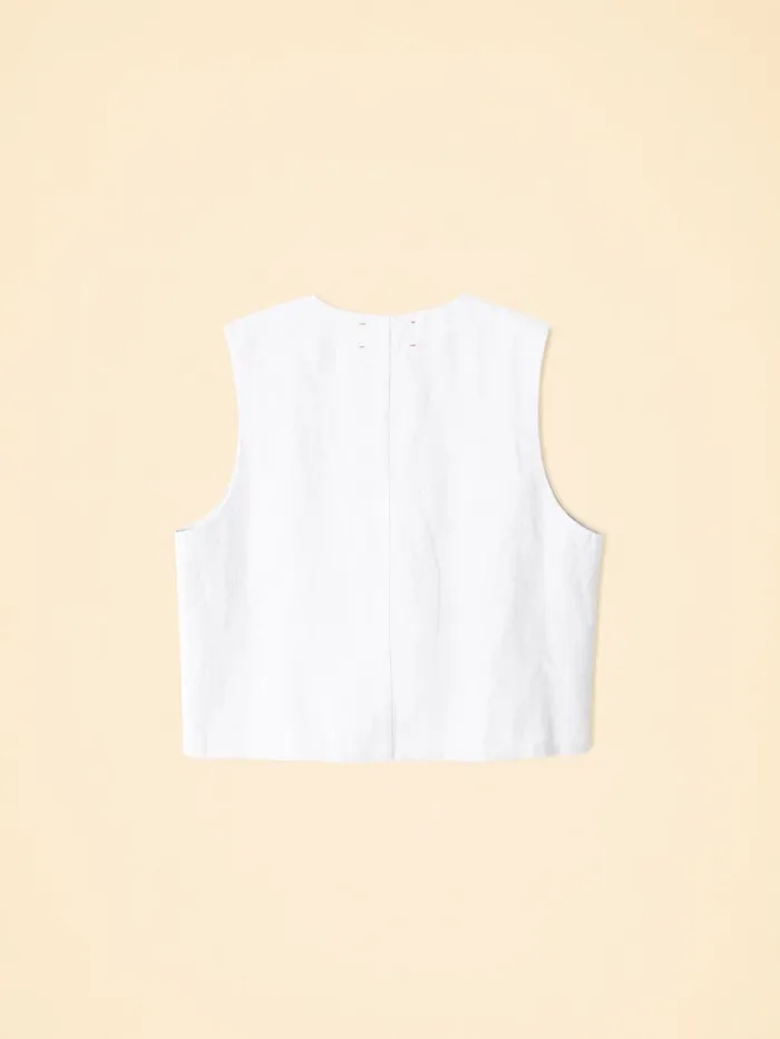 XRENA Sweaters and Jackets Women White Vida Vest XRENA Sweaters and Jackets Women White Vida Vest