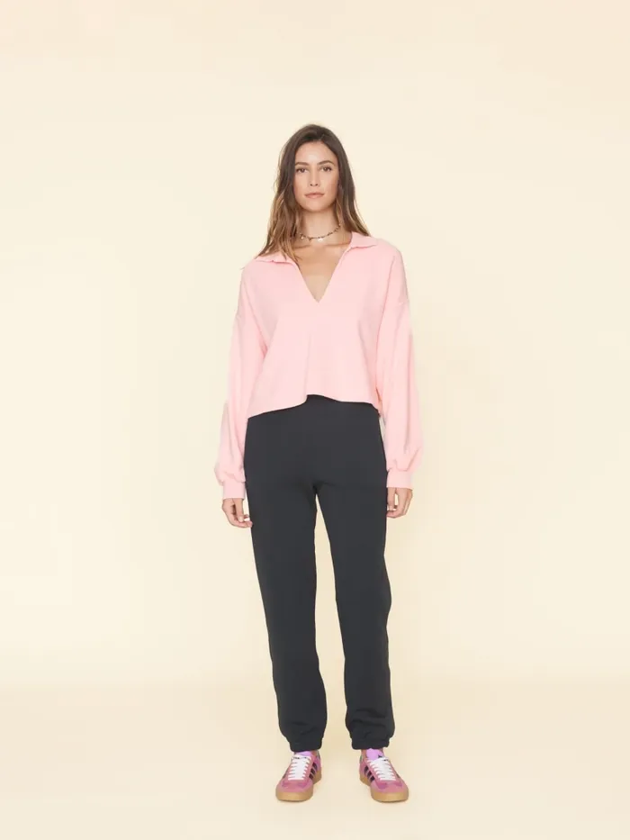 XRENA Sweats and Tees Women Vintage Black Davis Sweatpant