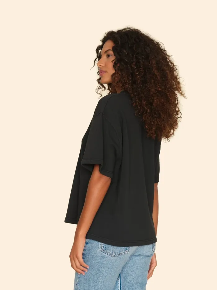 XRENA Vintage Black Andye Sweatshirt Women Sweats and Tees