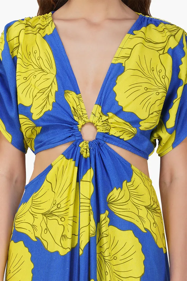 Yellow Daze Printed Ring Maxi Dress Yellow Daze Printed Ring Maxi Dress