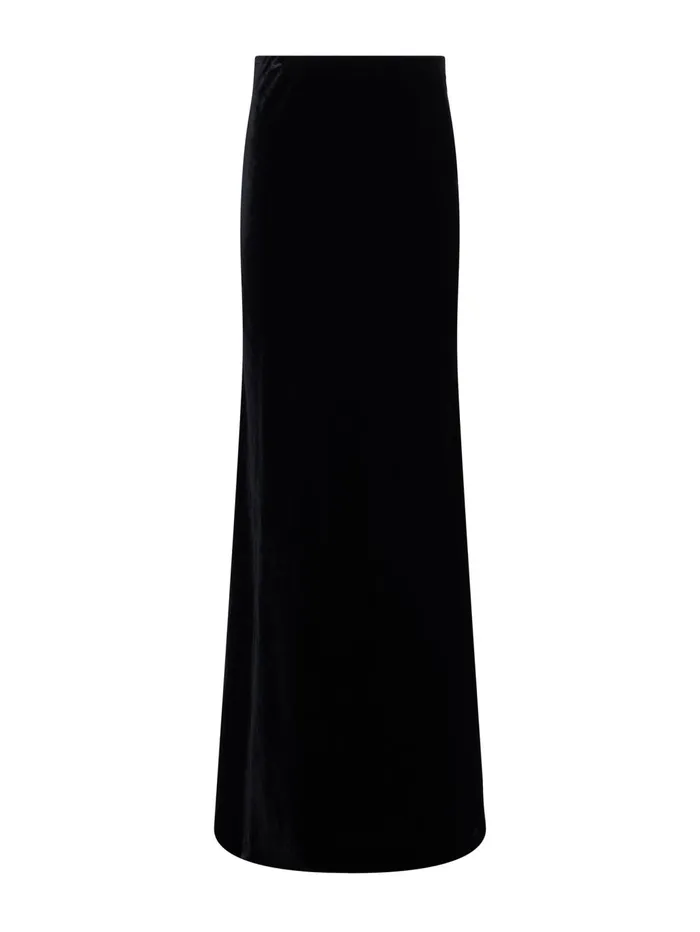 Zeta Velvet Maxi Skirt Velvet Black Women L039Agence Skirts Zeta Velvet Maxi Skirt Velvet Black Women L039Agence Skirts
